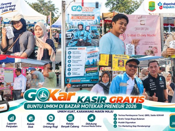 GOKAR Kenalkan Kasir Gratis di Bazar Motekar Preneur 2026, Dorong UMKM Karawang Naik Level